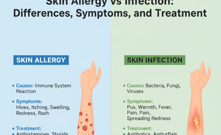 Skin Allergy vs Infection: Differences, Symptoms, and Treatment